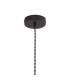 Cobleskill 23cm Single Pendant 1 Light E27 Satin Black/Smoke Plated Glass-8