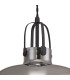 Cobleskill 23cm Single Pendant 1 Light E27 Satin Black/Smoke Plated Glass-9