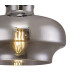 Cobleskill 23cm Single Pendant 1 Light E27 Satin Black/Smoke Plated Glass-10