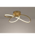 Oneonta 60cm Triac Dimmable Looped Flush Ceiling 1 x 32W LED 3000K 3100lm Champagne Gold -3