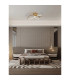 Oneonta 60cm Triac Dimmable Looped Flush Ceiling 1 x 32W LED 3000K 3100lm Champagne Gold -4