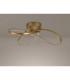 Oneonta 60cm Triac Dimmable Looped Flush Ceiling 1 x 32W LED 3000K 3100lm Champagne Gold -9