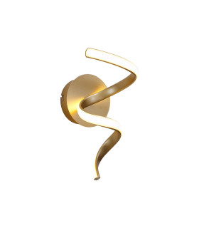 Oneonta Spiral Wall Light 1 x 10W LED 3000K 1100lm Champagne Gold -1