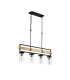 Canandaigua Pendant 4 x E27 Satin Black/Satin Brass-5