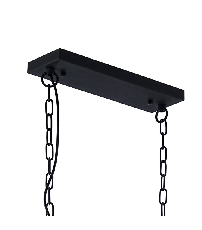 Canandaigua Pendant 4 x E27 Satin Black/Satin Brass-6