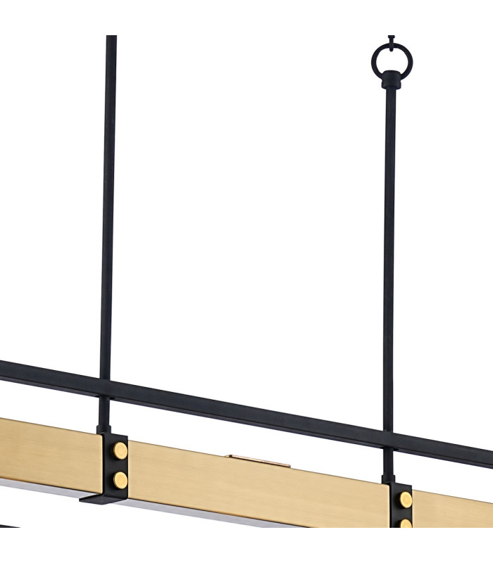 Canandaigua Pendant 4 x E27 Satin Black/Satin Brass-7