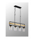 Canandaigua Pendant 4 x E27 Satin Black/Satin Brass-9