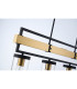 Canandaigua Pendant 4 x E27 Satin Black/Satin Brass-10