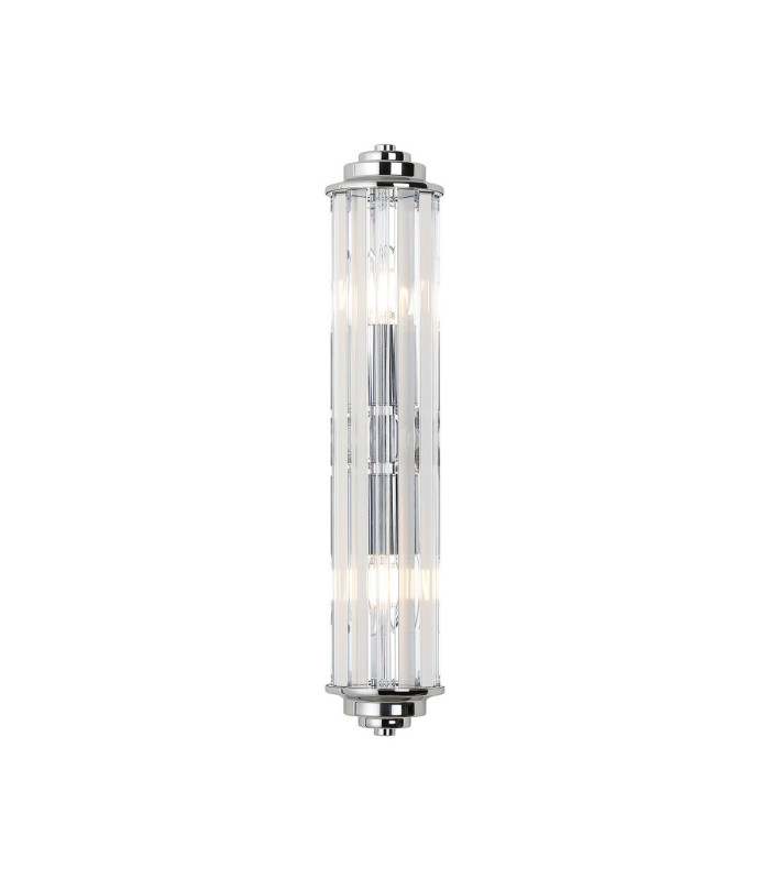 Rensselaer 2 Light Crystal Wall E14 IP44 Polished Chrome/Clear Crystal-5