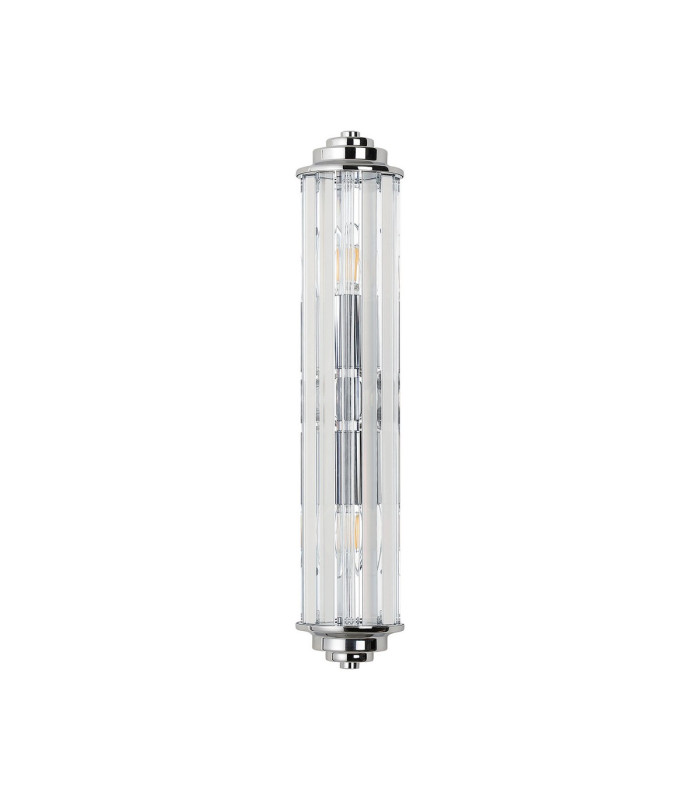 Rensselaer 2 Light Crystal Wall E14 IP44 Polished Chrome/Clear Crystal-8