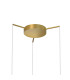 Highland 71cm Pendant Mixed Shades 3 Light E27 Clear/Chrome/Cognac Glass Frosted Inner Gold Frame-4