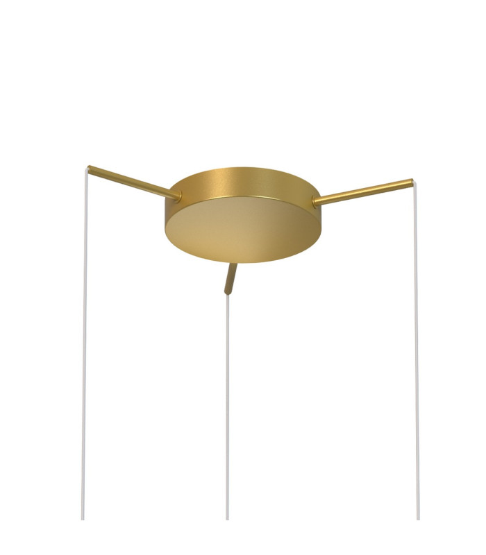 Highland 71cm Pendant Mixed Shades 3 Light E27 Clear/Chrome/Cognac Glass Frosted Inner Gold Frame-4