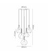 Highland 82cm Pendant Mixed Shades 5 Light E27 Copper/Clear/Chrome/Cognac Glass Frosted Inner Gold Frame-2