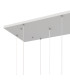 Highland Rectangular Pendant Mixed Glass Shades 7 Light E27 White/Clear/Chrome/Copper/Cognac All Frosted Inner-4
