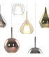 Highland Rectangular Pendant Mixed Glass Shades 7 Light E27 White/Clear/Chrome/Copper/Cognac All Frosted Inner-5