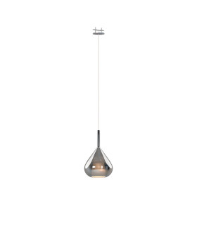 Highland Recessed Pendant Kit Reuleaux Triangle Shade 1 Light E27 Silver/Chrome Glass Frosted Inner-1