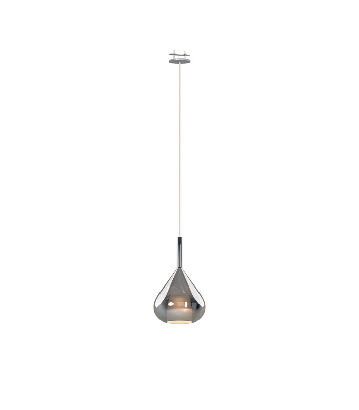 Highland Recessed Pendant Kit Reuleaux Triangle Shade 1 Light E27 Silver/Chrome Glass Frosted Inner-1