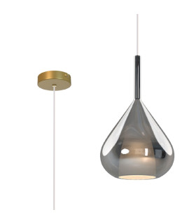 Highland 22cm Pendant Reuleaux Triangle Shade 1 Light E27 Gold/Chrome Glass Frosted Inner-1