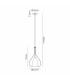 Highland 22cm Pendant Reuleaux Triangle Shade 1 Light E27 Gold/Chrome Glass Frosted Inner-2