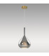 Highland 22cm Pendant Reuleaux Triangle Shade 1 Light E27 Gold/Chrome Glass Frosted Inner-3