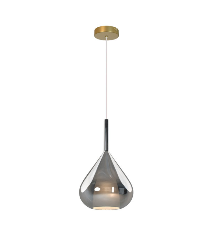 Highland 22cm Pendant Reuleaux Triangle Shade 1 Light E27 Gold/Chrome Glass Frosted Inner-4