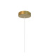 Highland 25cm Pendant Round Shade 1 Light E27 Gold/Cognac Glass Frosted Inner-5
