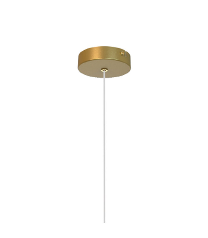 Highland 25cm Pendant Round Shade 1 Light E27 Gold/Cognac Glass Frosted Inner-5