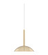 Highland 25cm Pendant Round Shade 1 Light E27 Gold/Cognac Glass Frosted Inner-6