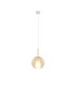 Highland Recessed Pendant Round Shade 1 Light E27 Antique Brass/Cognac Glass Frosted Inner-1