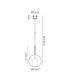 Highland Recessed Pendant Round Shade 1 Light E27 Antique Brass/Cognac Glass Frosted Inner-2