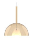 Highland Recessed Pendant Round Shade 1 Light E27 Antique Brass/Cognac Glass Frosted Inner-5