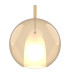 Highland Recessed Pendant Round Shade 1 Light E27 Antique Brass/Cognac Glass Frosted Inner-6