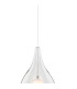 Highland 20cm Pendant Teardrop Shade 1 Light E27 Gold/Clear Glass Frosted Inner-6