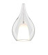 Highland 20cm Pendant Teardrop Shade 1 Light E27 Gold/Clear Glass Frosted Inner-7
