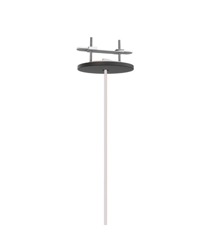 Highland Recessed Pendant Teardrop Shade 1 Light E27 Black/Copper Glass Frosted Inner-4