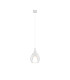 Highland Recessed Pendant Teardrop Shade 1 Light E27 White/Clear Glass Frosted Inner-1