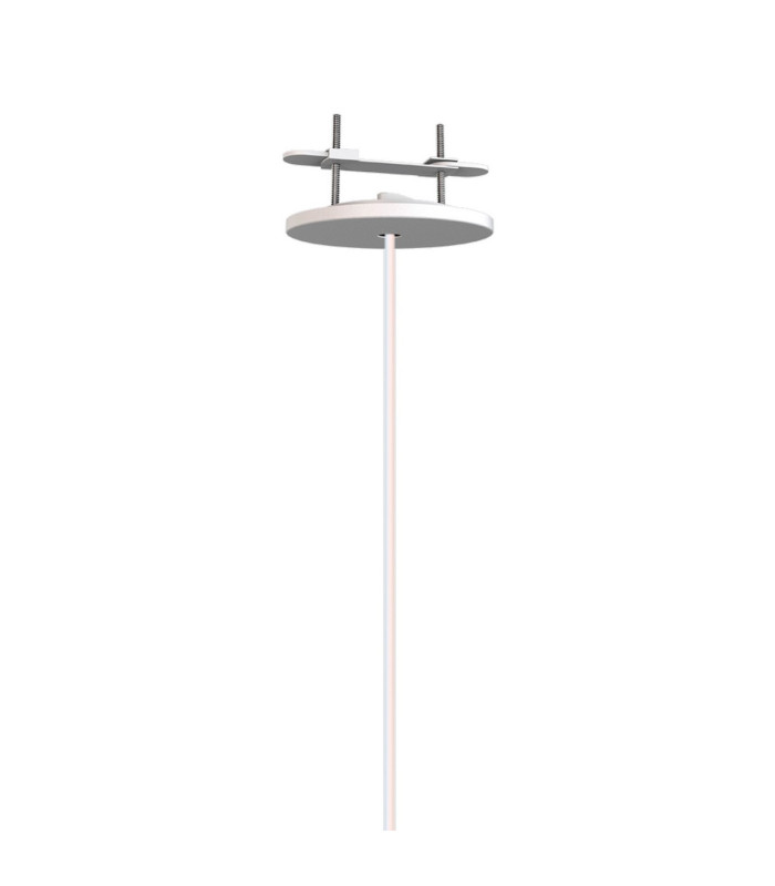 Highland Recessed Pendant Teardrop Shade 1 Light E27 White/Clear Glass Frosted Inner-4