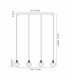 Placid 1.3m Linear Pendant 4 Light E14 15cm Round Segment Glass Shade Brass Amber Plated & Satin Black-2