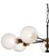 Placid 84cm Pendant 8 Light E14 15cm Round Textured Diamond Pattern Glass Shade Brass Clear & Satin Black-6