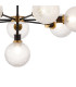 Placid 84cm Pendant 8 Light E14 15cm Round Textured Diamond Pattern Glass Shade Brass Clear & Satin Black-7