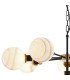 Placid 84cm Pendant 8 Light E14 15cm Round White & Grey Marble Effect Glass Shade Brass & Satin Black Framework-6
