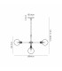 Placid 84cm Pendant 8 Light E14 15cm Round Ribbed Glass Shade Brass Clear & Satin Black-2