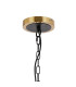 Placid 84cm Pendant 8 Light E14 15cm Round Segment Glass Shade Brass Smoke Plated & Satin Black-5
