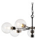 Placid 84cm Pendant 8 Light E14 15cm Round Glass Shade Satin Nickel Clear & Satin Black-6