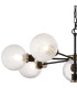 Placid 84cm Pendant 8 Light E14 15cm Round Textured Diamond Pattern Glass Shade Satin Nickel Clear & Satin Black-5