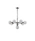 Placid 84cm Pendant 8 Light E14 15cm Round White & Grey Marble Effect Glass Shade Satin Nickel & Satin Black Framework-4
