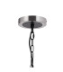 Placid 84cm Pendant 8 Light E14 15cm Round Segment Glass Shade Satin Nickel Clear & Satin Black-5