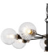 Placid 84cm Pendant 8 Light E14 15cm Round Segment Glass Shade Satin Nickel Clear & Satin Black-6