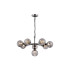 Placid 84cm Pendant 8 Light E14 15cm Round Segment Glass Shade Satin Nickel Smoke Plated & Satin Black-1
