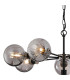 Placid 84cm Pendant 8 Light E14 15cm Round Segment Glass Shade Satin Nickel Smoke Plated & Satin Black-6
